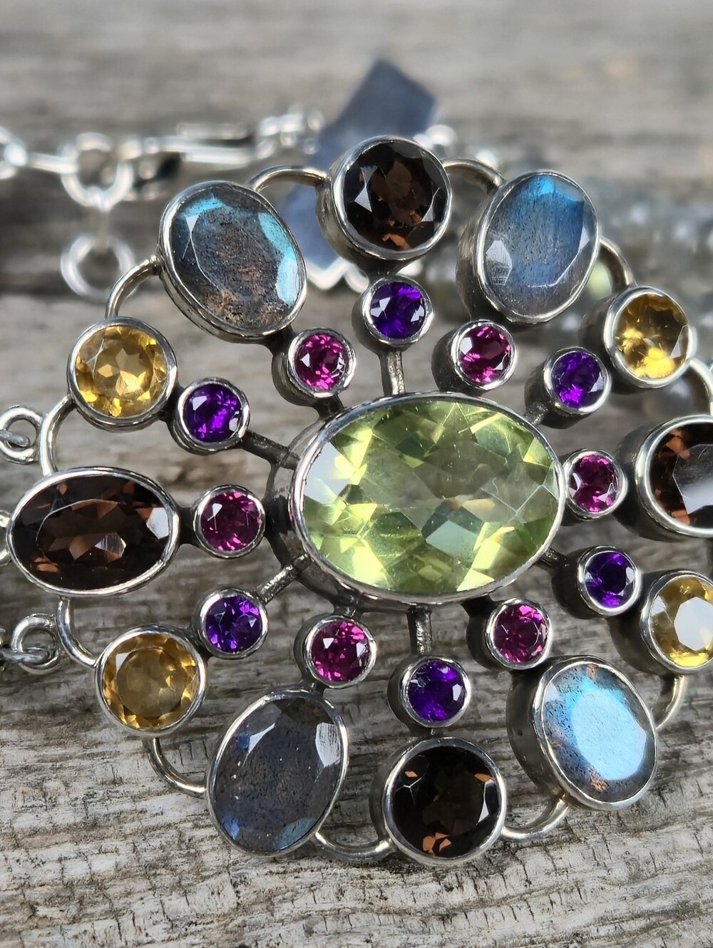 Nicky Butler LIMITED EDITION RAJ COLLECTION Designer Sterling Silver Bracelet NB